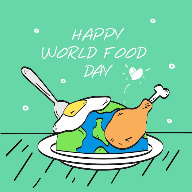 Ilustración del día mundial de la comida