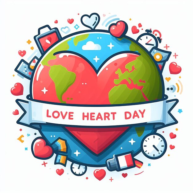 Vector ilustración del día mundial del corazón