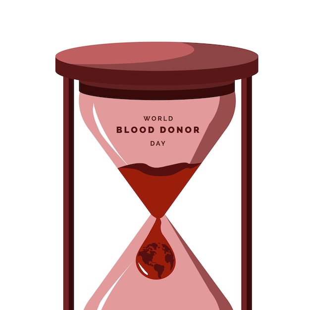 Ilustración del día mundial de la donación de sangre