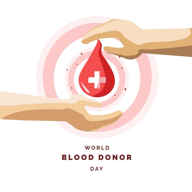 Ilustración del día mundial de donantes de sangre