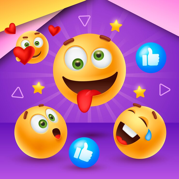Vector ilustración del día mundial del emoji realista