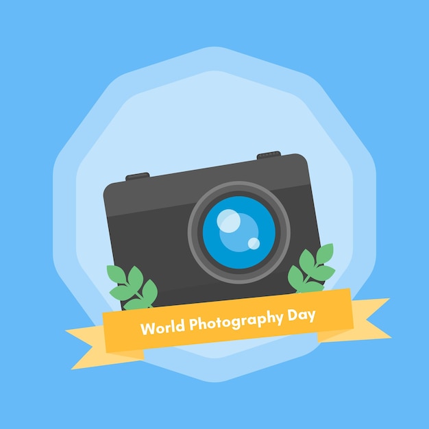 Ilustración del día mundial de la fotografía