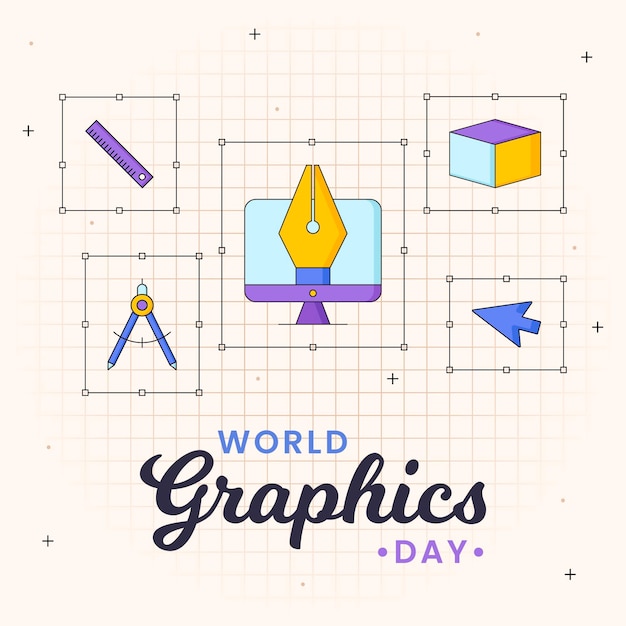 Vector ilustración del día mundial de los gráficos