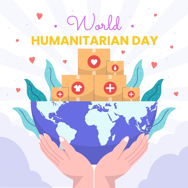 Vector ilustración del día mundial humanitario