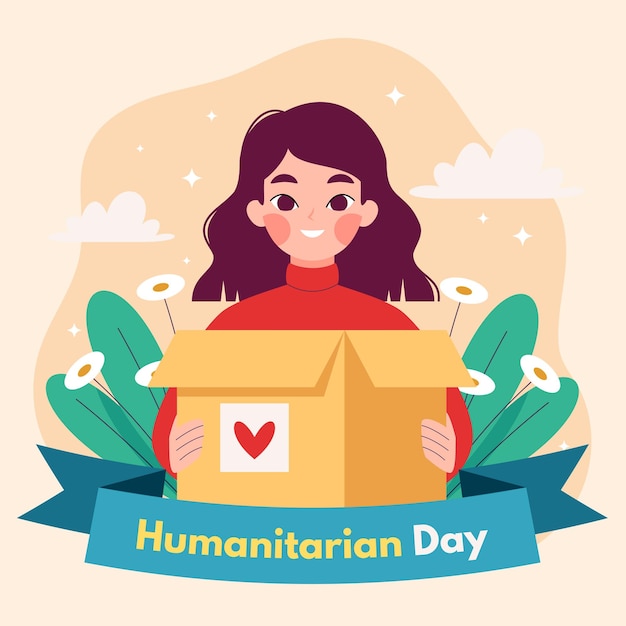 Ilustración del día mundial humanitario