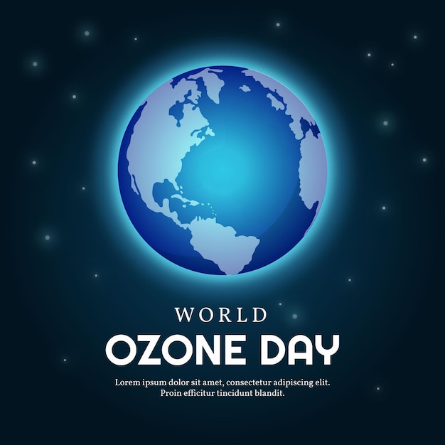 Vector ilustración del día mundial del ozono degradado