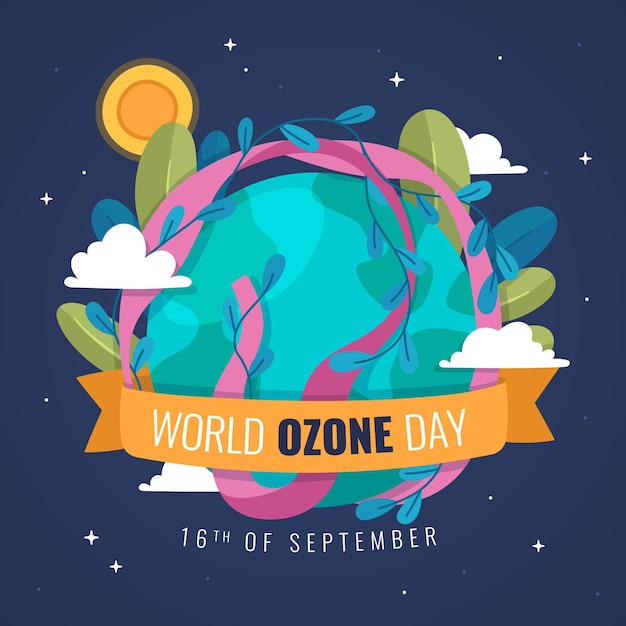 Vector ilustración del día mundial del ozono