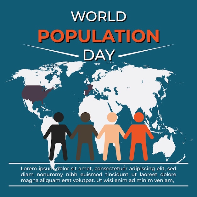 La ilustración del día mundial de la población