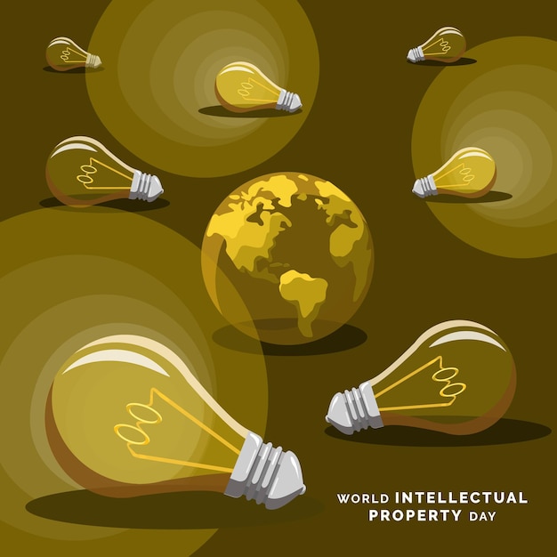 Ilustración del día mundial de la propiedad intelectual