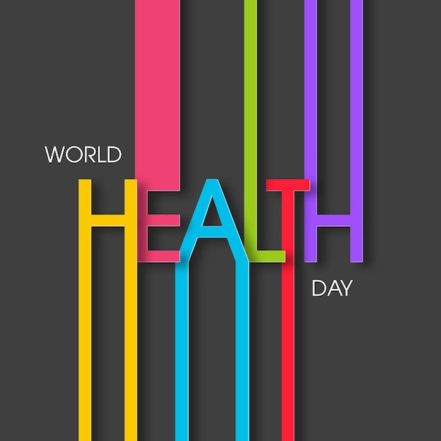 Ilustración del día mundial de la salud 7 de abril
