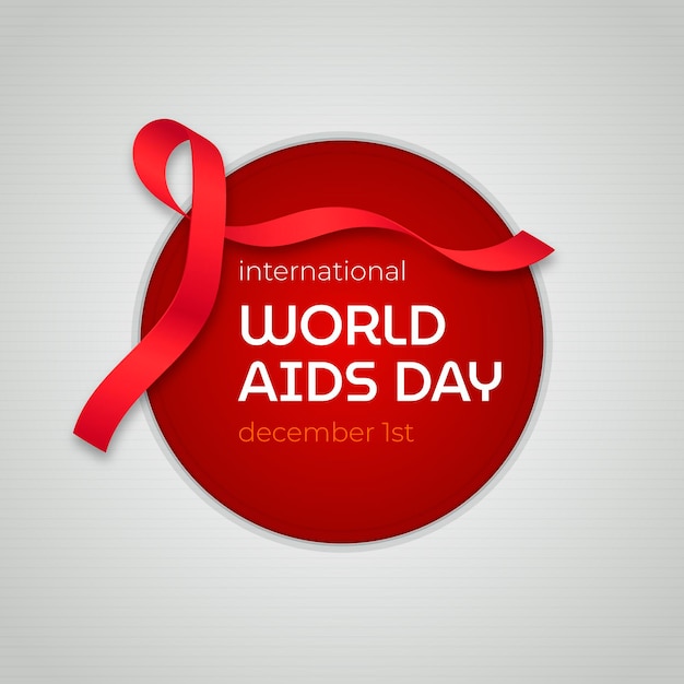 Vector ilustración del día mundial del sida degradado