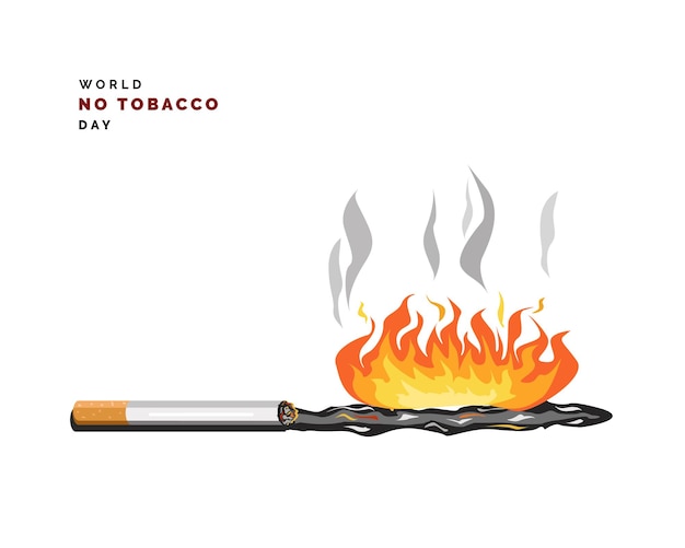 Vector ilustración del día mundial sin tabaco