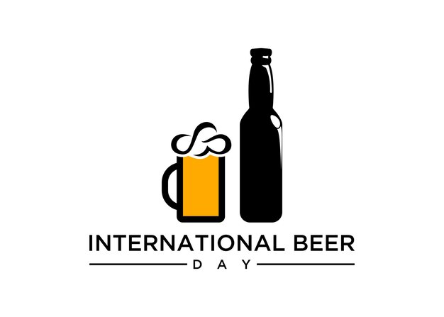 Ilustración Día Nacional de la Cerveza 7 de abril Plantilla de concepto de vacaciones para tarjeta de banner de fondo