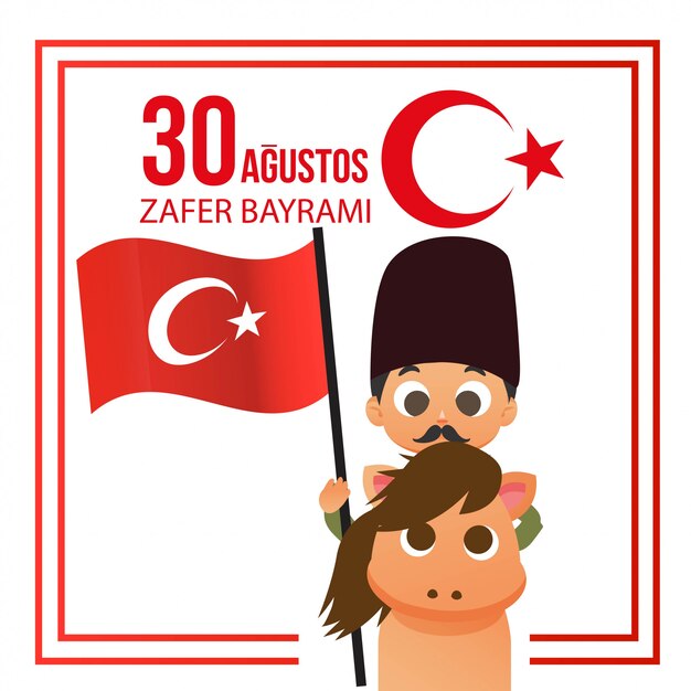 Ilustración del día nacional de turquía