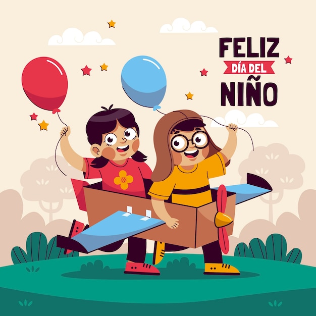 Ilustración para el día del niño en español