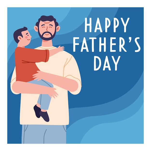 Ilustración del Día del Padre Padre y el niño
