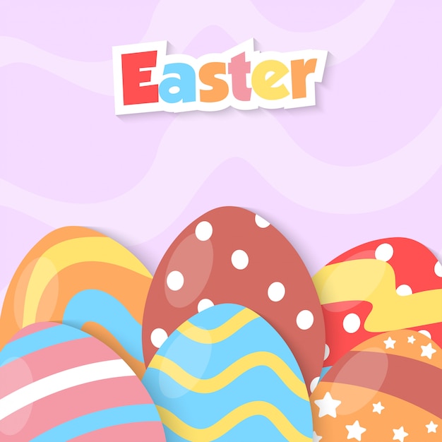 Vector ilustración del día de pascua