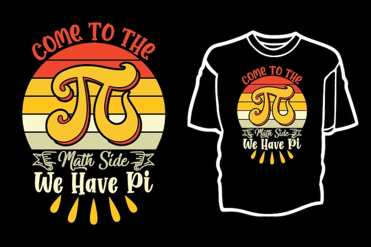 Vector ilustración del día pi para diseño gráfico de camiseta vector premium