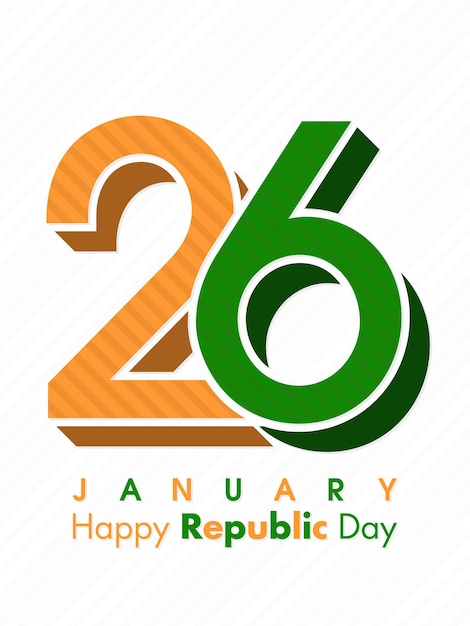 Vector ilustración del día de la república india el 26 de enero.