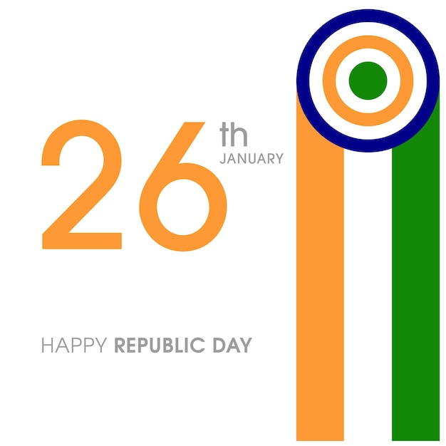 Vector ilustración del día de la república india 26 de enero