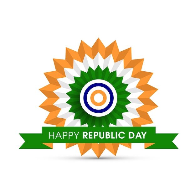 Vector ilustración del día de la república india 26 de enero