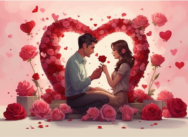 Ilustración del día de San Valentín