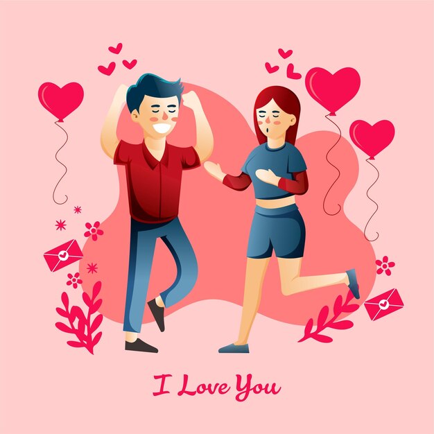 Ilustración del día de San Valentín