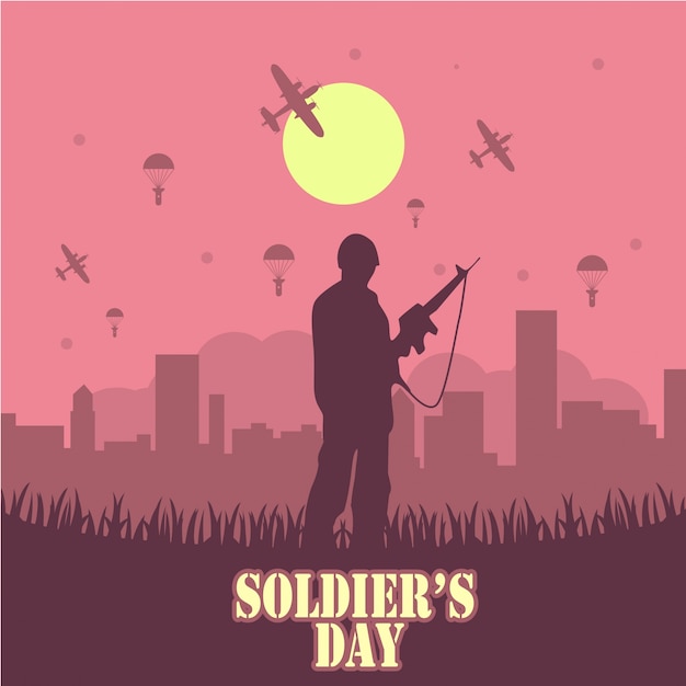 Ilustración del día del soldado