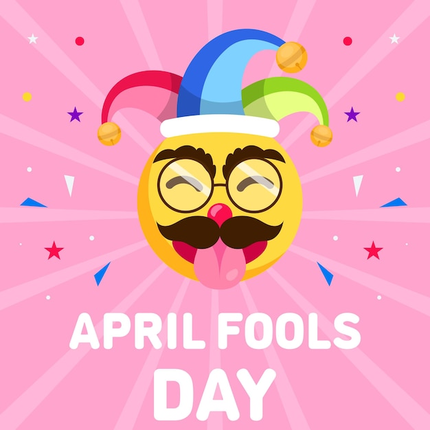 Ilustración del día de los tontos de abril concepto vectorial de diseño plano