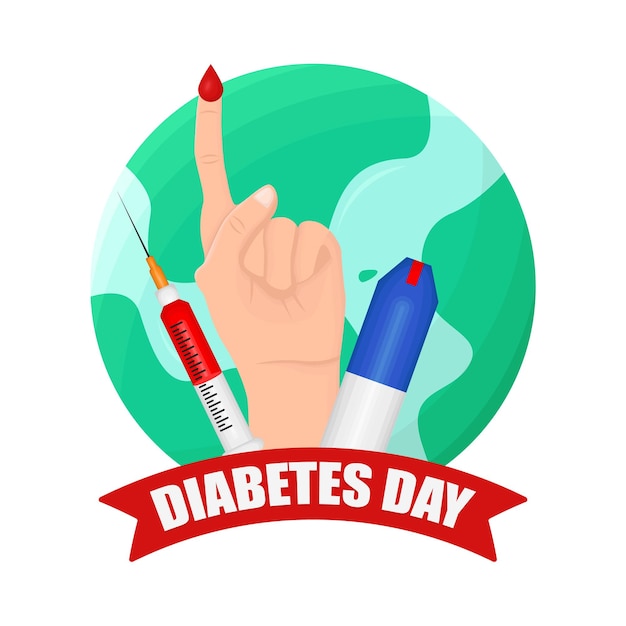 Vector ilustración de diabetes