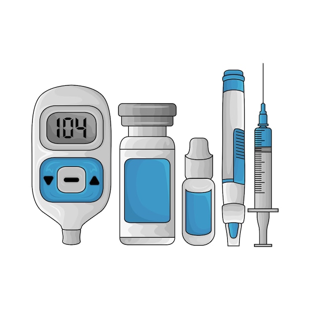 Vector ilustración de diabetes