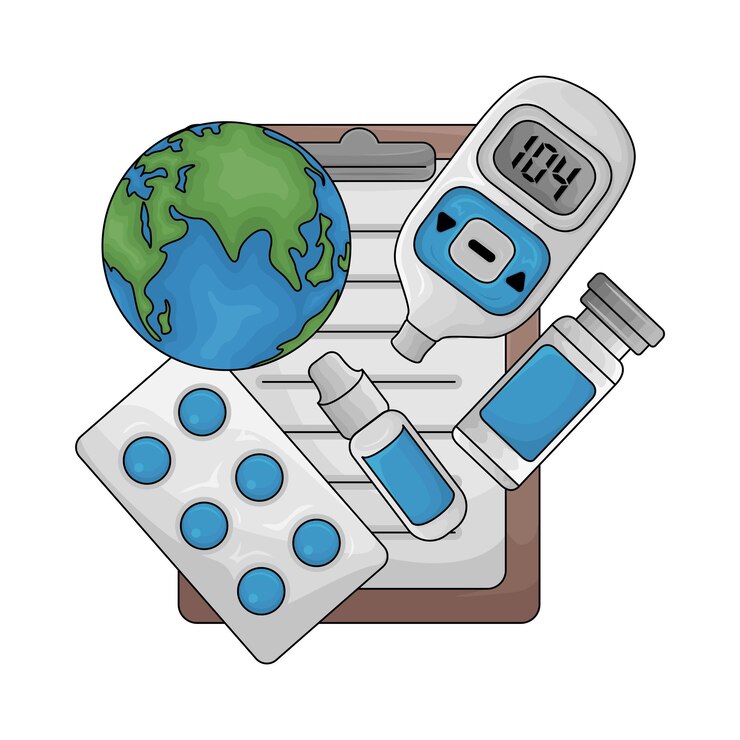 Vector ilustración de la diabetes