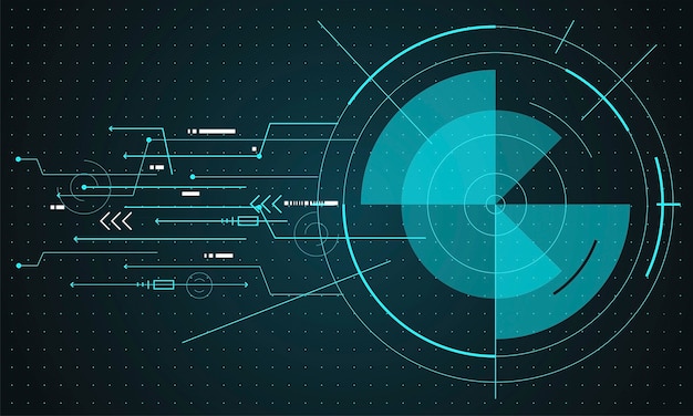Ilustración del diagrama de computación futurista