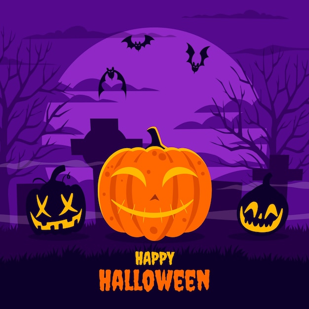 Vector ilustración dibujada a mano para la celebración de halloween