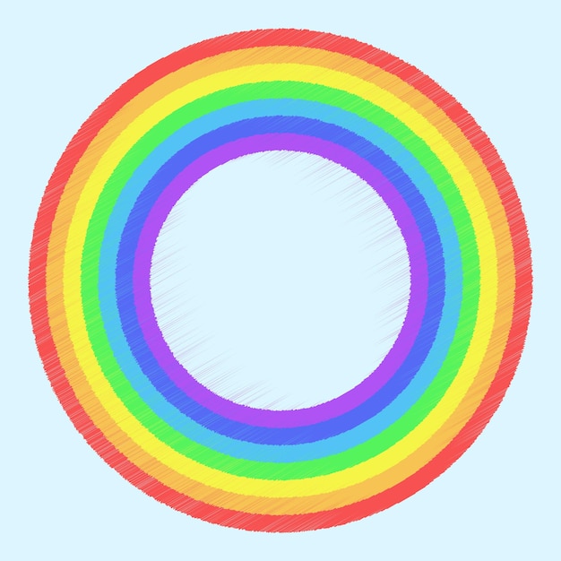 Ilustración dibujada a mano del círculo de color arco iris Maestro 05