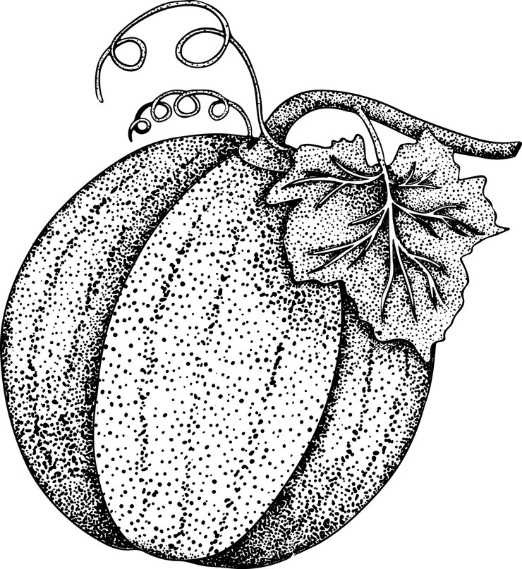 Vector ilustración dibujada a mano de melón en estilo grabado ilustración de vector de alimentos botánicos