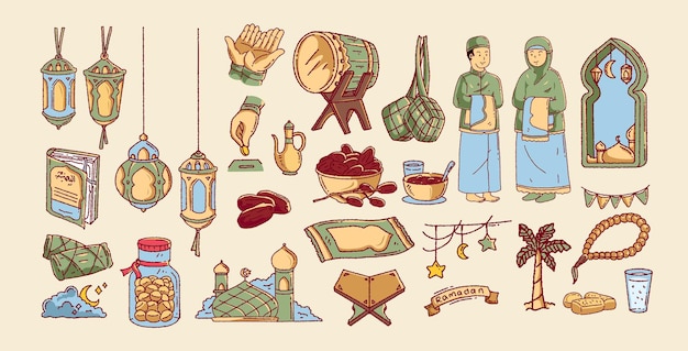 Ilustración dibujada a mano por Ramadan Kareem