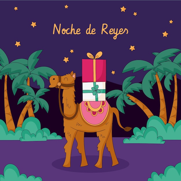 Vector ilustración dibujada a mano de reyes magos