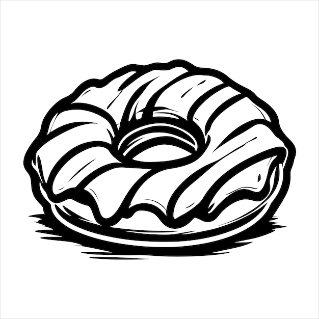 Ilustración dibujada a mano de una rosquilla