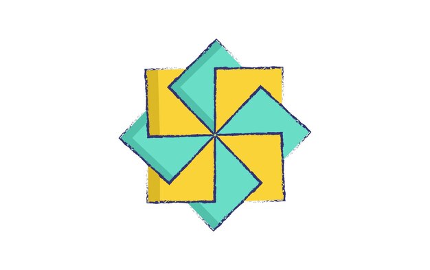 Ilustración de dibujado a mano de formas abstractas