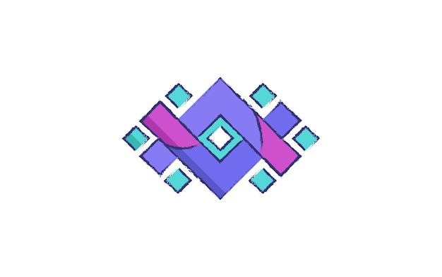 Ilustración de dibujado a mano de formas abstractas