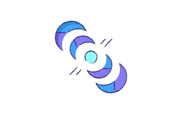 Ilustración de dibujado a mano de formas abstractas
