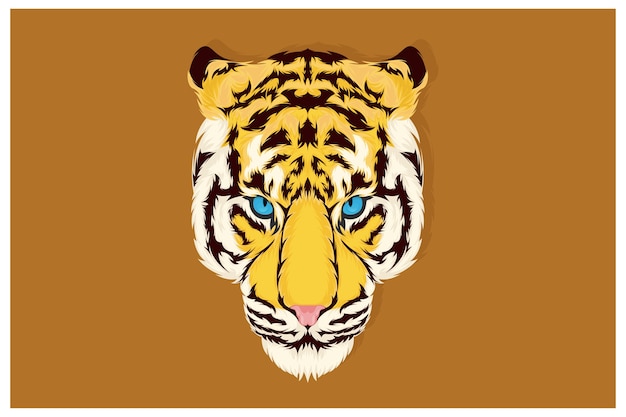 Ilustración de dibujado a mano de tigre aterrador