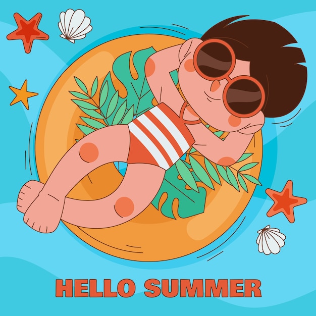 ilustración de dibujado a mano de verano