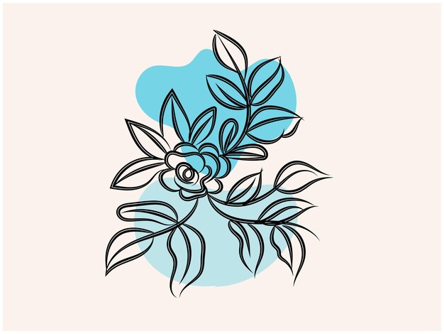 Ilustración de dibujo botánico dibujada a mano