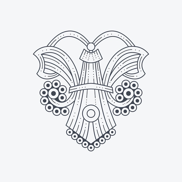 Ilustración de dibujo de broche