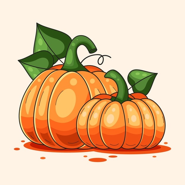 Ilustración de dibujo de calabaza dibujada a mano