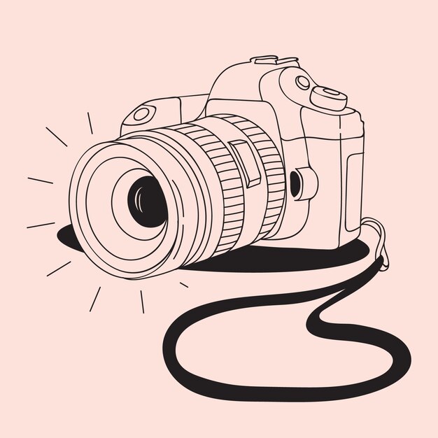 Ilustración del dibujo de la cámara