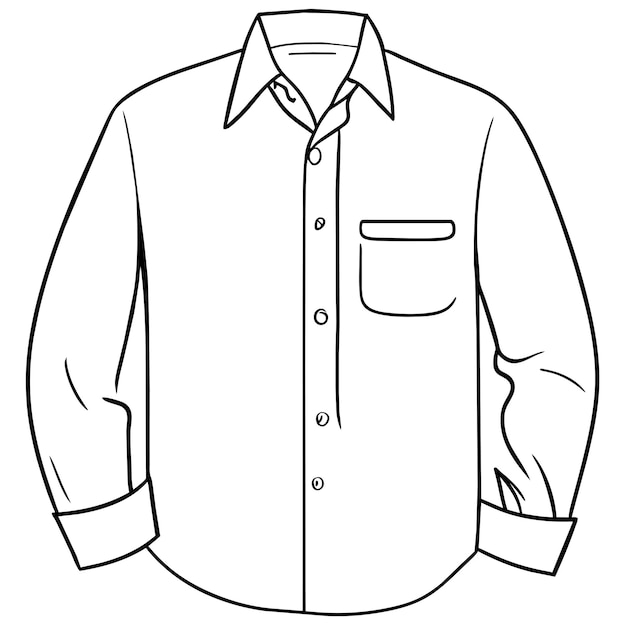 Vector ilustración de dibujo de camisa dibujada a mano