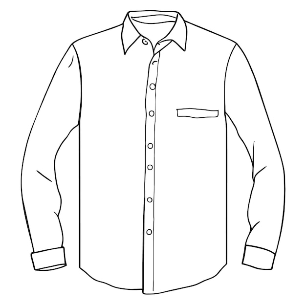 Vector ilustración de dibujo de camisa dibujada a mano